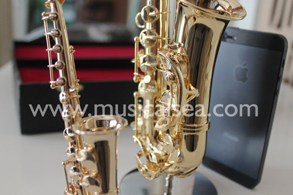 Miniature Golden Saxophone Musical Instrument